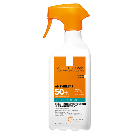 LA ROCHE ANTHELIOS - SPF50+ Spray Solaire Famille Très Haute Protection Corps, 300ml