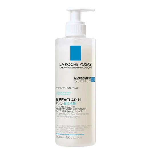 LA ROCHE POSAY EFFACLAR H ISO-BIOME - Crème Lavante Hydratante Apaisante Anti-Imperfections - Peaux Acnéiques, 390ml
