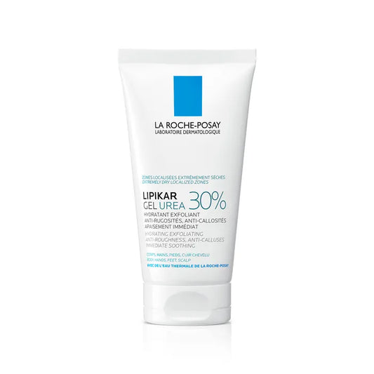 La Roche-Posay LIPIKAR GEL UREA 30% - Hydratant Exfoliant Anti-Rugosités Anti-Callosités - Corps, Mains, Pieds, Cuir chevelu, 50ml