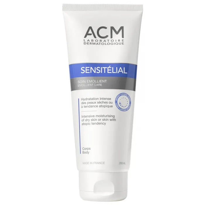 Acm SENSITÉLIAL - Soin Émollient - Corps - Peaux Sèches à Tendance Atopique, 200ml