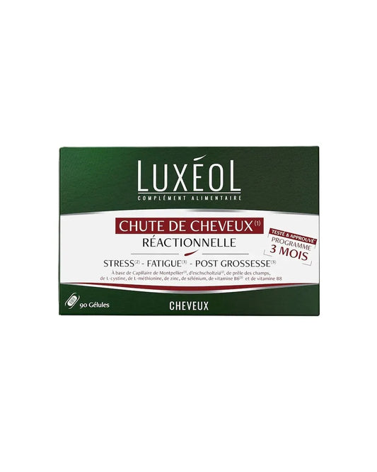 LUXÉOL Chute de Cheveux Réactionnelle, 90 Capsules