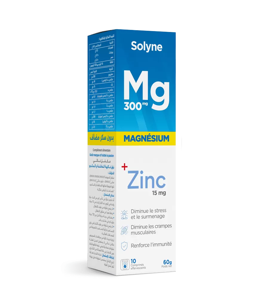 Solyne Magnesium 300mg, 15 comprimés effervescents