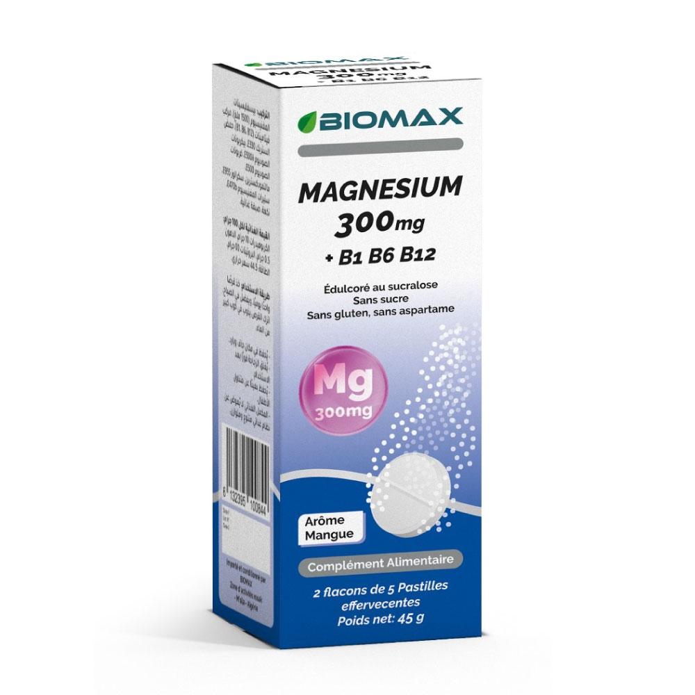 Biomax Magnésium, 2 flacons de 5 pastilles effervescents