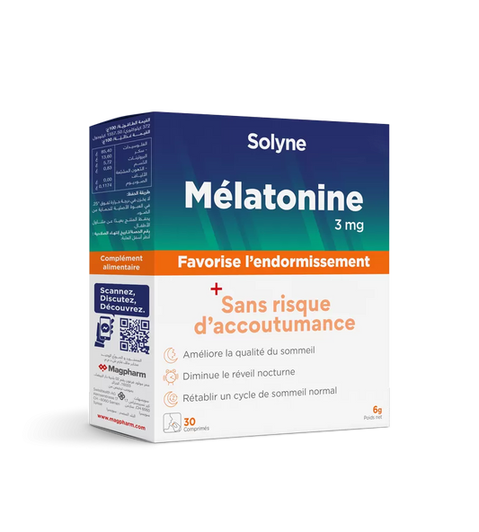 Solyne Mélatonine 3mg, 30 comprimés