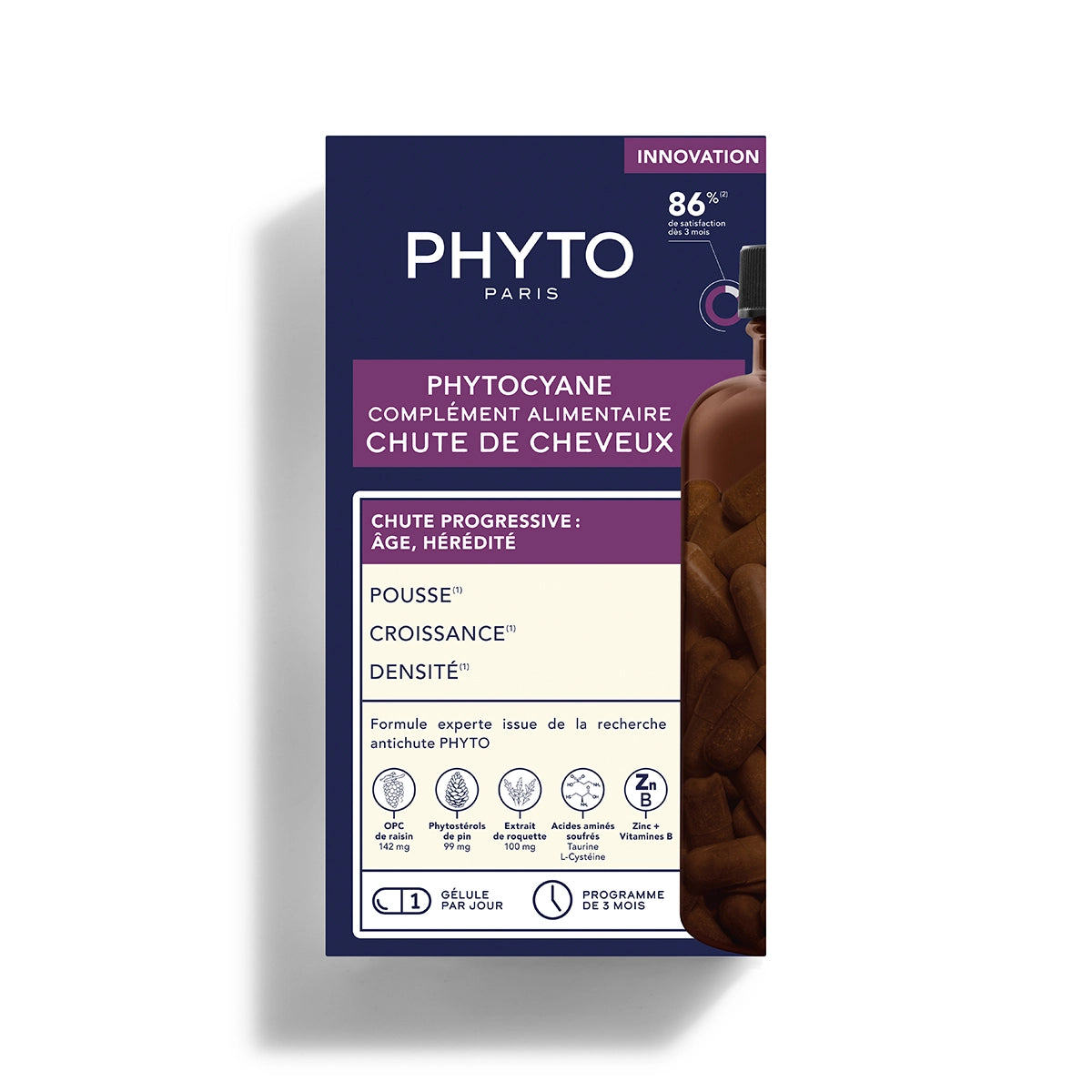 PHYTO CYANE Complément Alimentaire Antichute Chute progressive et sévère - Chute, croissance, densité