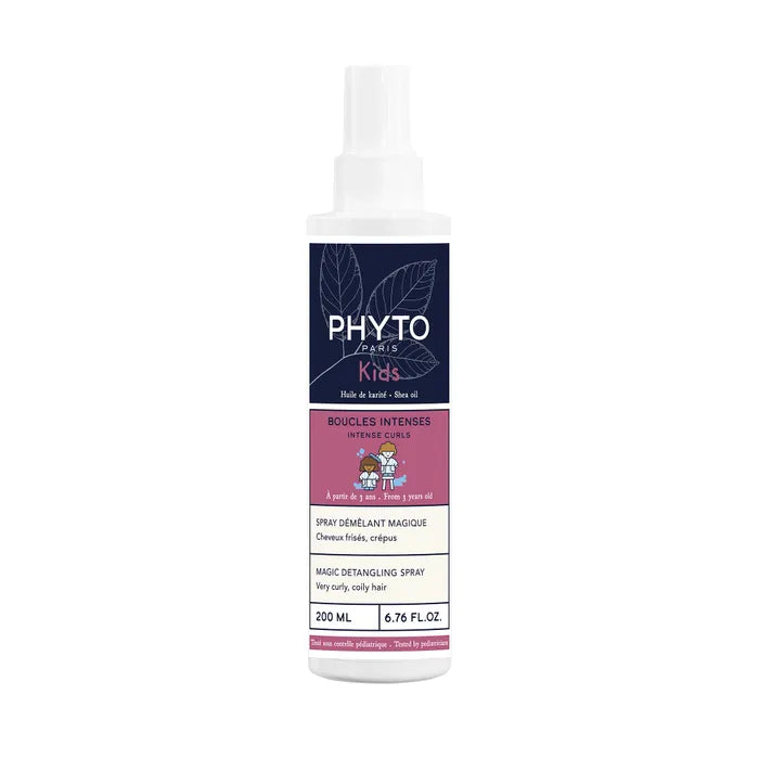Phyto KIDS - BOUCLES INTENSES - Spray Démêlant Magique - Cheveux Frisés, Crépus, 200ml