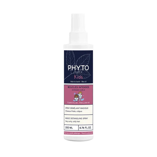 Phyto KIDS - BOUCLES INTENSES - Spray Démêlant Magique - Cheveux Frisés, Crépus, 200ml