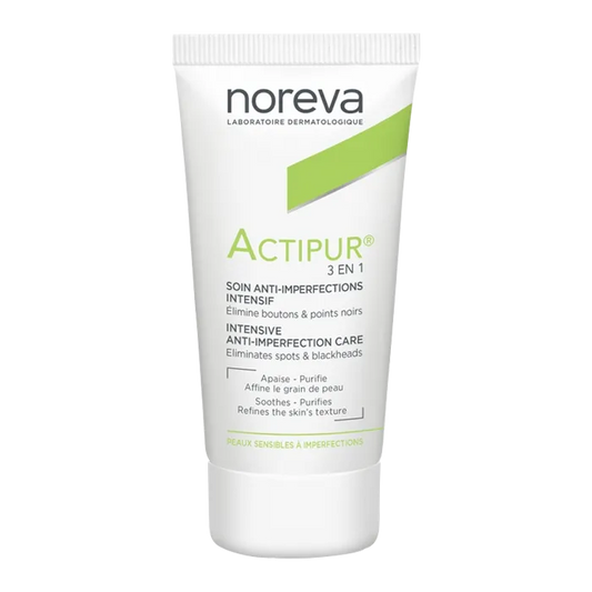 Noreva ACTIPUR – Soin Anti-Imperfections Intensif 3 en 1 - Visage - Peaux Sensibles à Imperfections, 30ml