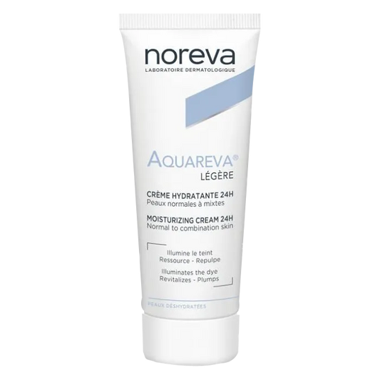 Noreva AQUAREVA – Crème Hydratante 24h Texture Légère - Peaux Normales à Mixtes, 40ml