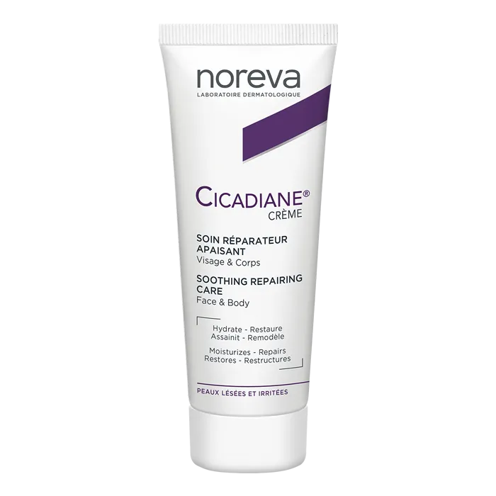 Noreva CICADIANE - Crème Soin Réparateur Apaisant - Visage et Corps - Peaux Lésées et Irritées, 40ml