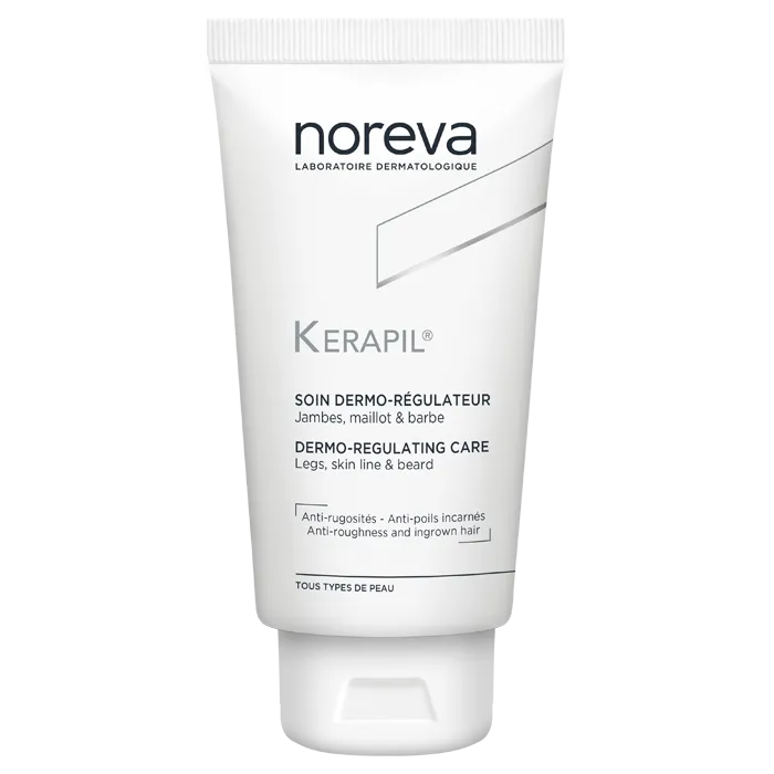 Noreva KERAPIL - Soin Dermo Régulateur - Jambes, Maillot, Barbe - Tous Types de Peaux, 75ml