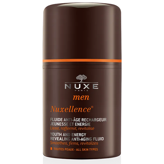 Nuxe MEN - Nuxellence - Fluide Anti-âge Rechargeur Jeunesse et Énergie - Visage - Tous Types de Peaux, 50ml