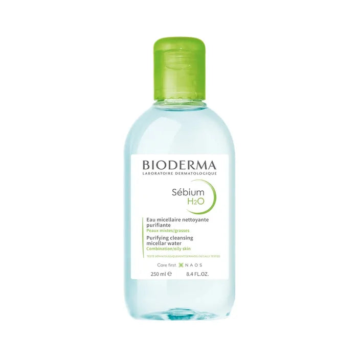 Bioderma SEBIUM H2O - Eau Micellaire Nettoyante et Purifiante - Visage - Peaux Mixtes à Grasses, 250ml