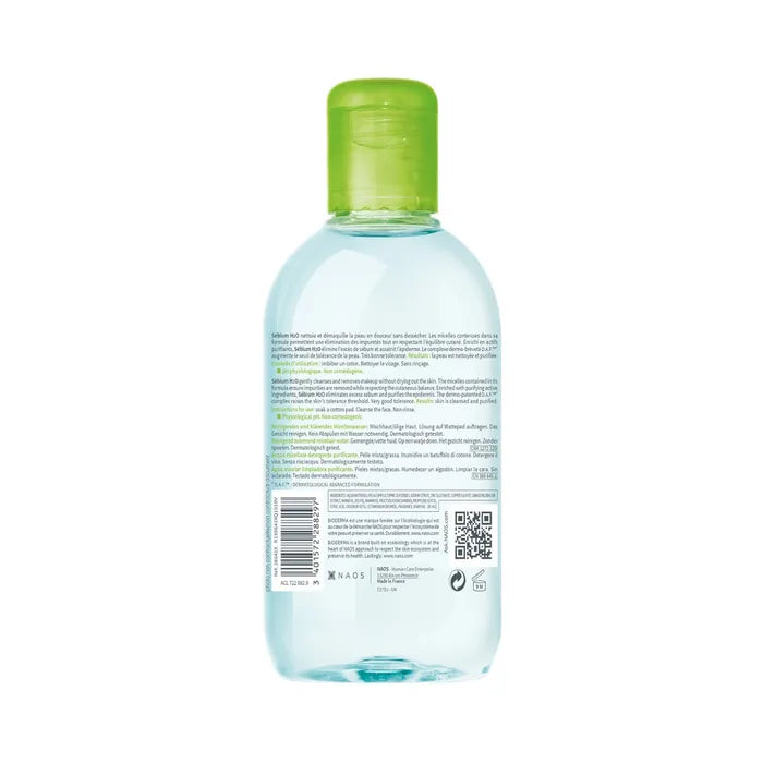 Bioderma SEBIUM H2O - Eau Micellaire Nettoyante et Purifiante - Visage - Peaux Mixtes à Grasses, 250ml