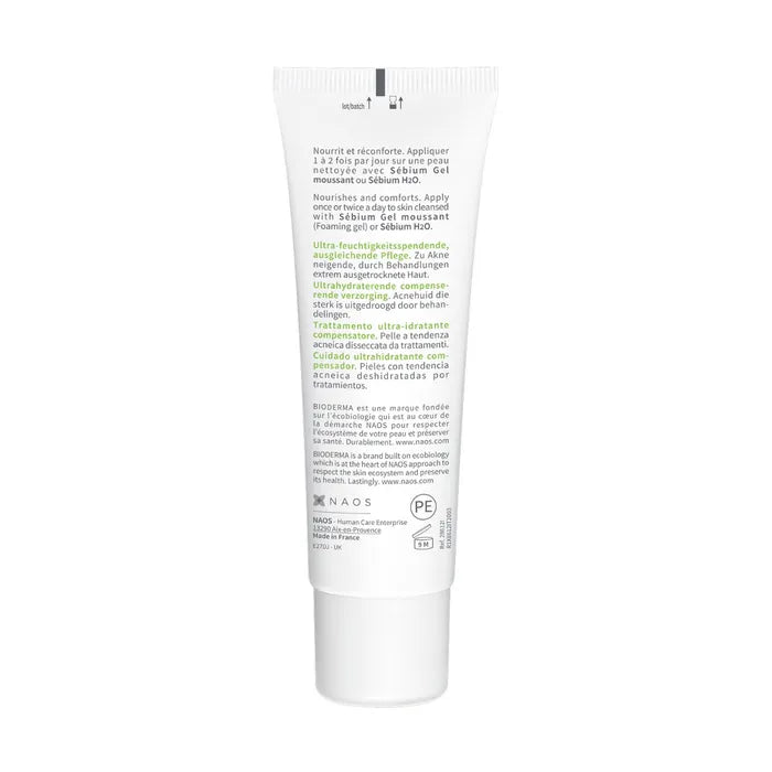 Bioderma SEBIUM HYDRA - Soin Ultra Hydratant Compensateur - Peaux à Tendance Acnéique, 40ml