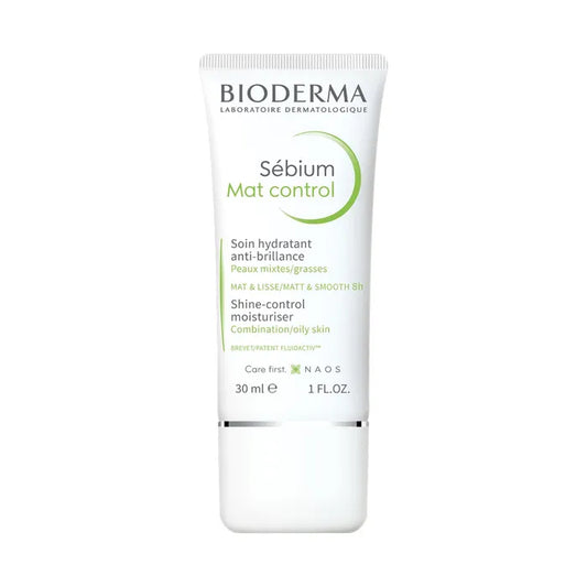 Bioderma SEBIUM MAT CONTROL - Soin Hydratant Anti-Brillance 8h - Peaux Mixtes à Grasses, 30ml