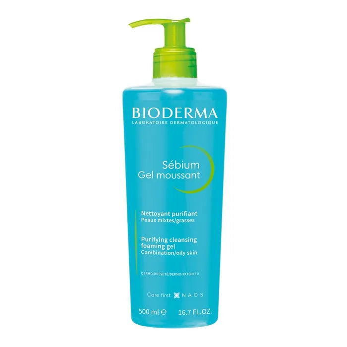 Bioderma SEBIUM - Gel Moussant Nettoyant et Purifiant - Peaux Mixtes à Grasses, 500ml