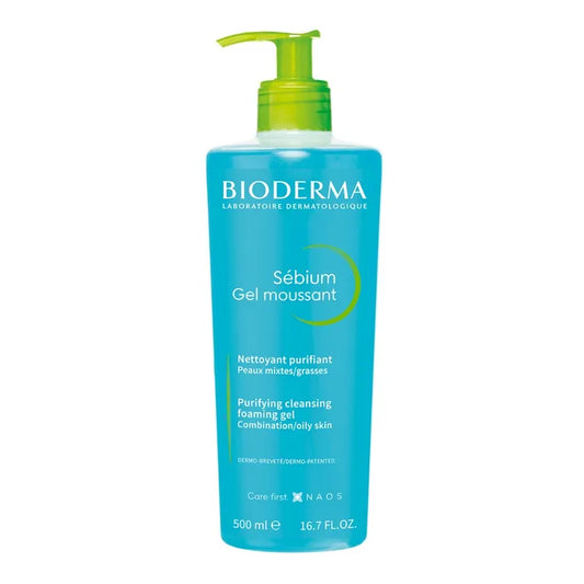Bioderma SEBIUM - Gel Moussant Nettoyant et Purifiant - Peaux Mixtes à Grasses, 500ml