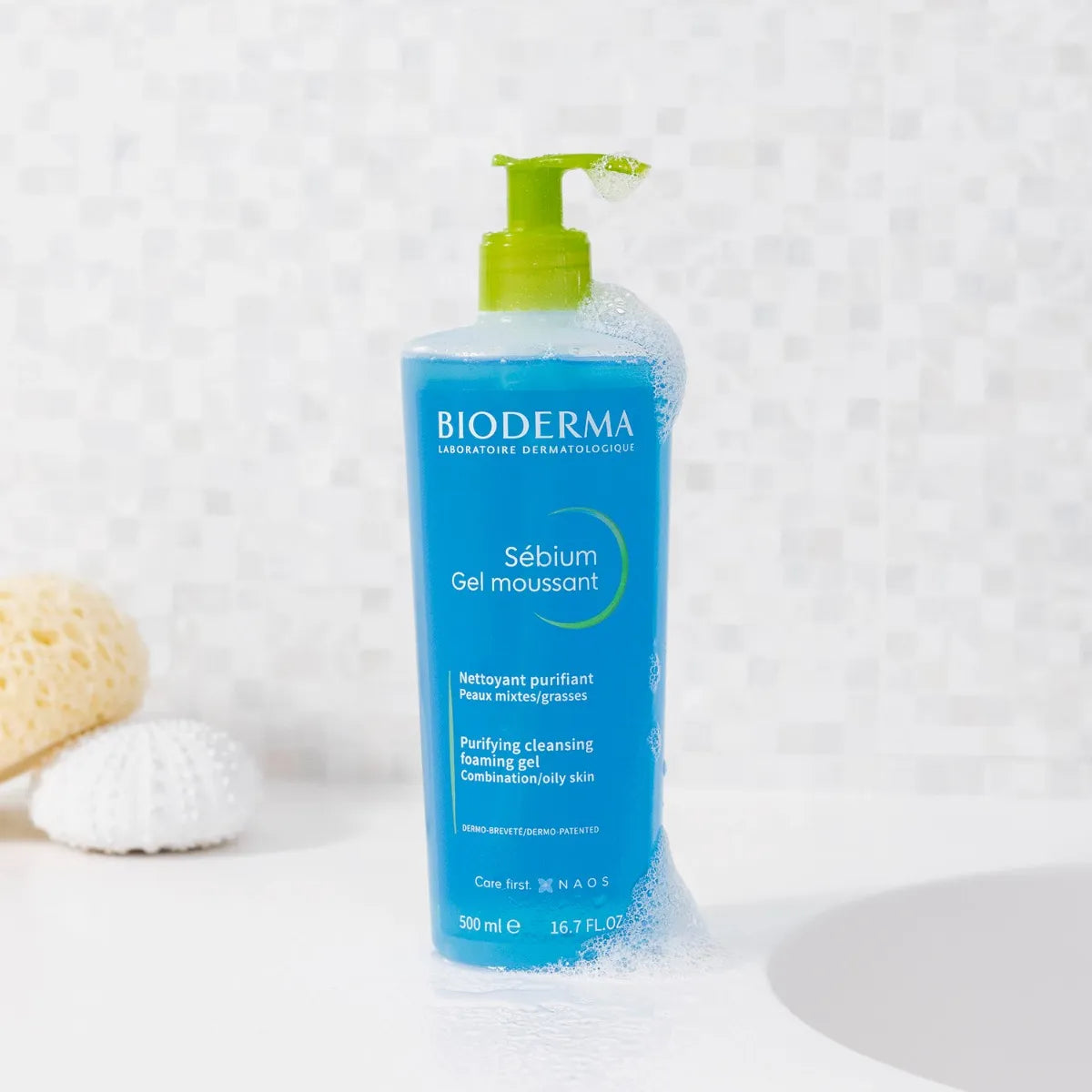 Bioderma SEBIUM - Gel Moussant Nettoyant et Purifiant - Peaux Mixtes à Grasses, 500ml