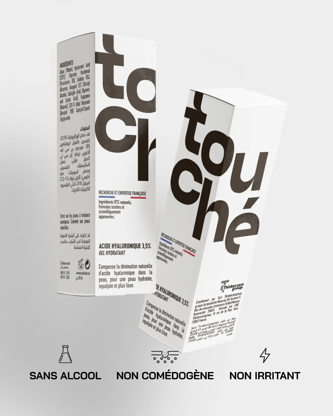 Touché - Gel hydratant acide hyaluronique 3,5%, 30ml