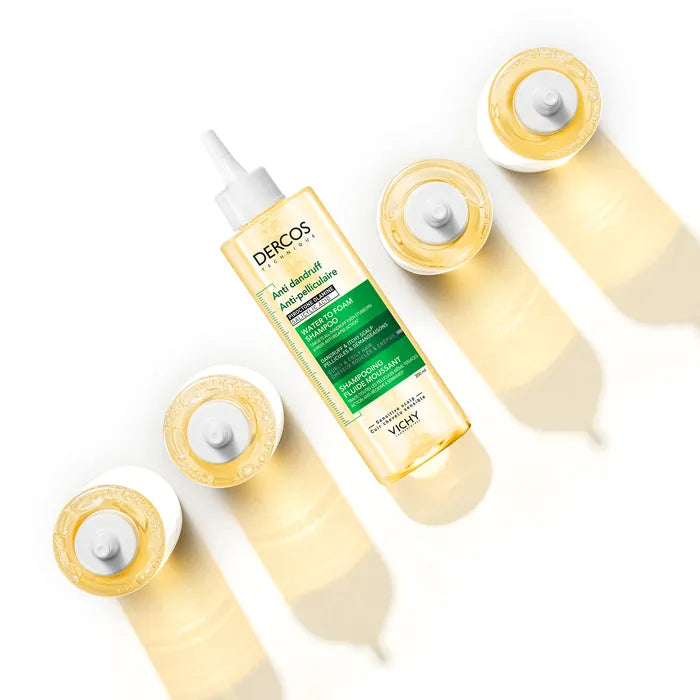 Dercos Anti-pelliculaire Shampooing Fluide Moussant - Cheveux Bouclés & Crépus, 200ml