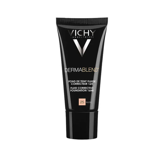 Vichy DERMABLEND - 25 - Fond de Teint Fluide Correcteur peaux Normales à Sèches Nude, 30ml